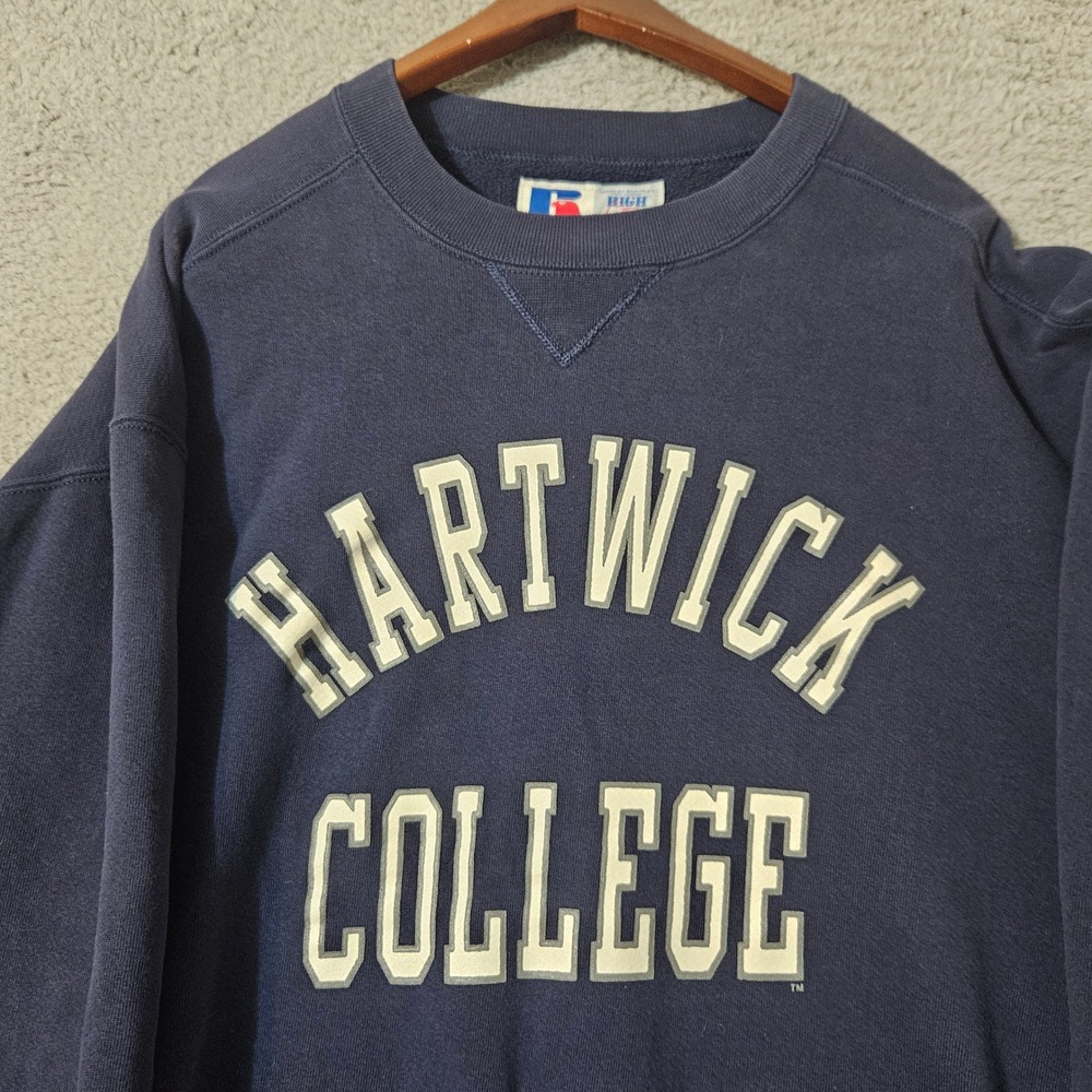Vintage Russell Made in USA Hartwick College Crewneck Pullover Size Large